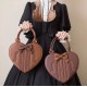 Morning Glory Violin Embroidered Heart Shaped Bag(Limited Stock/5 Colours/Full Payment Without Shipping)